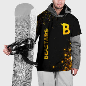 Накидка на куртку 3D с принтом Beastars   gold gradient: надпись, символ в Кировске, 100% полиэстер |  | 