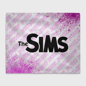 Плед 3D с принтом The Sims pro gaming: надпись и символ в Кировске, 100% полиэстер | закругленные углы, все края обработаны. Ткань не мнется и не растягивается | 