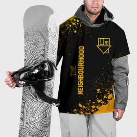 Накидка на куртку 3D с принтом The Neighbourhood   gold gradient: надпись, символ в Белгороде, 100% полиэстер |  | Тематика изображения на принте: 