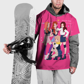 Накидка на куртку 3D с принтом Blackpink anime poster , 100% полиэстер |  | Тематика изображения на принте: 