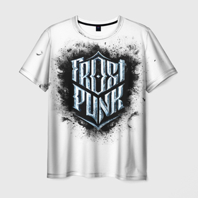 Мужская футболка 3D с принтом Frostpunk , 100% полиэфир | прямой крой, круглый вырез горловины, длина до линии бедер | 
