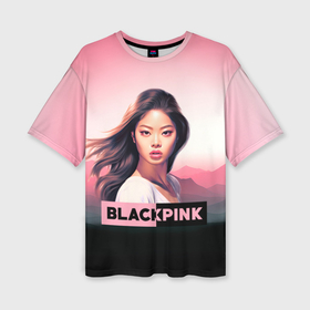 Женская футболка oversize 3D с принтом Солистка Blackpink в Тюмени,  |  | 
