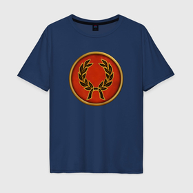 Мужская футболка хлопок Oversize с принтом Дом Юлиев Rome: Total War , 100% хлопок | свободный крой, круглый ворот, “спинка” длиннее передней части | Тематика изображения на принте: 