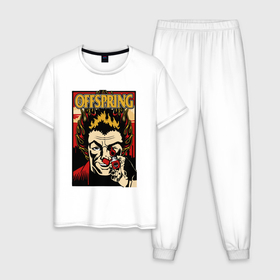 Мужская пижама хлопок с принтом Offspring lighter в Петрозаводске, 100% хлопок | брюки и футболка прямого кроя, без карманов, на брюках мягкая резинка на поясе и по низу штанин
 | 