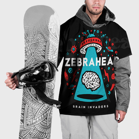 Накидка на куртку 3D с принтом Zebrahead brains invaders в Новосибирске, 100% полиэстер |  | 