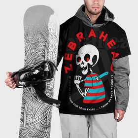 Накидка на куртку 3D с принтом Zebrahead your knife в Кировске, 100% полиэстер |  | 