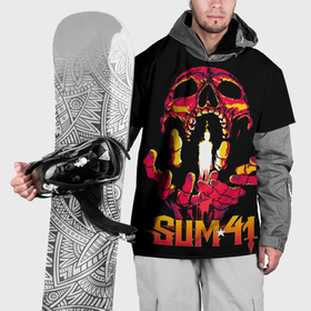 Накидка на куртку 3D с принтом SUM41   Out for blood в Петрозаводске, 100% полиэстер |  | Тематика изображения на принте: 