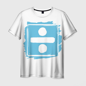 Мужская футболка 3D с принтом Ed Sheeran Divide , 100% полиэфир | прямой крой, круглый вырез горловины, длина до линии бедер | 