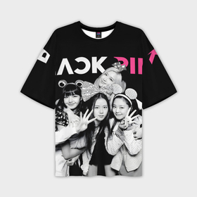 Мужская футболка oversize 3D с принтом Blackpink funny girls в Петрозаводске,  |  | 