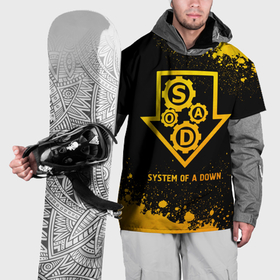 Накидка на куртку 3D с принтом System of a Down   gold gradient , 100% полиэстер |  | 