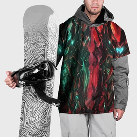 Накидка на куртку 3D с принтом Огонь против воды в Белгороде, 100% полиэстер |  | 