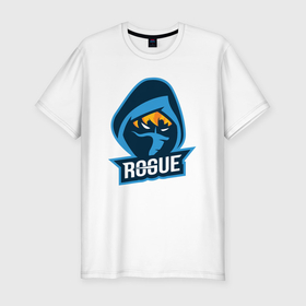 Мужская футболка хлопок Slim с принтом Rogue logo в Новосибирске, 92% хлопок, 8% лайкра | приталенный силуэт, круглый вырез ворота, длина до линии бедра, короткий рукав | Тематика изображения на принте: 