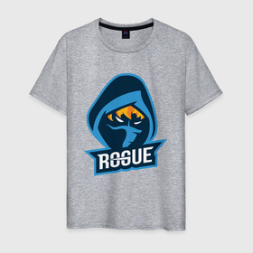 Мужская футболка хлопок с принтом Rogue logo в Новосибирске, 100% хлопок | прямой крой, круглый вырез горловины, длина до линии бедер, слегка спущенное плечо. | Тематика изображения на принте: 