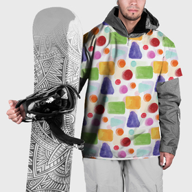 Накидка на куртку 3D с принтом Разноцветные фигурки в Тюмени, 100% полиэстер |  | 