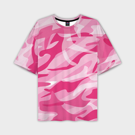 Мужская футболка oversize 3D с принтом Камуфляж в розовом в Курске,  |  | 