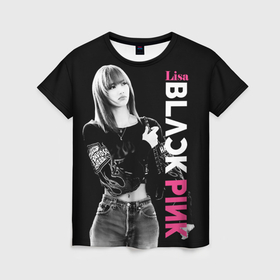 Женская футболка 3D с принтом Blackpink Beautiful Lisa в Тюмени, 100% полиэфир ( синтетическое хлопкоподобное полотно) | прямой крой, круглый вырез горловины, длина до линии бедер | 