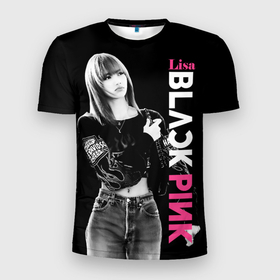 Мужская футболка 3D Slim с принтом Blackpink Beautiful Lisa в Кировске, 100% полиэстер с улучшенными характеристиками | приталенный силуэт, круглая горловина, широкие плечи, сужается к линии бедра | Тематика изображения на принте: 