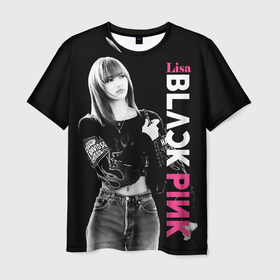 Мужская футболка 3D с принтом Blackpink Beautiful Lisa в Кировске, 100% полиэфир | прямой крой, круглый вырез горловины, длина до линии бедер | Тематика изображения на принте: 
