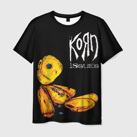 Мужская футболка 3D с принтом Korn   issues в Новосибирске, 100% полиэфир | прямой крой, круглый вырез горловины, длина до линии бедер | Тематика изображения на принте: 