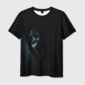 Мужская футболка 3D с принтом Крик   маска , 100% полиэфир | прямой крой, круглый вырез горловины, длина до линии бедер | 