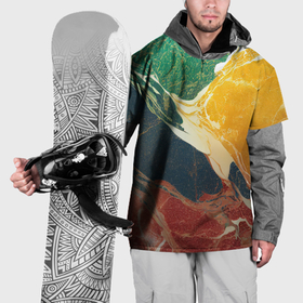 Накидка на куртку 3D с принтом Мраморная радуга , 100% полиэстер |  | Тематика изображения на принте: 