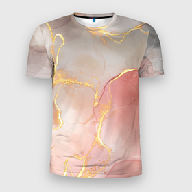 Мужская футболка 3D Slim с принтом Texture and glitter в Екатеринбурге, 100% полиэстер с улучшенными характеристиками | приталенный силуэт, круглая горловина, широкие плечи, сужается к линии бедра | 