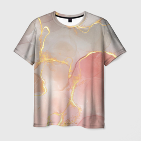 Мужская футболка 3D с принтом Texture and glitter в Тюмени, 100% полиэфир | прямой крой, круглый вырез горловины, длина до линии бедер | 