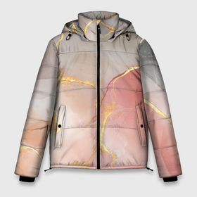 Мужская зимняя куртка 3D с принтом Texture and glitter в Новосибирске, верх — 100% полиэстер; подкладка — 100% полиэстер; утеплитель — 100% полиэстер | длина ниже бедра, свободный силуэт Оверсайз. Есть воротник-стойка, отстегивающийся капюшон и ветрозащитная планка. 

Боковые карманы с листочкой на кнопках и внутренний карман на молнии. | 