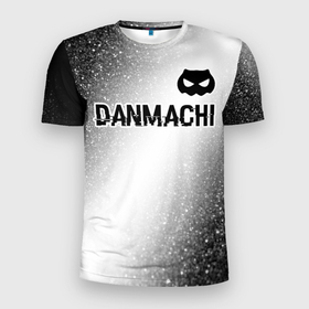 Мужская футболка 3D Slim с принтом DanMachi glitch на светлом фоне: символ сверху в Екатеринбурге, 100% полиэстер с улучшенными характеристиками | приталенный силуэт, круглая горловина, широкие плечи, сужается к линии бедра | Тематика изображения на принте: 