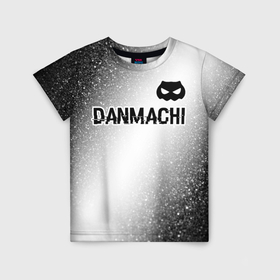 Детская футболка 3D с принтом DanMachi glitch на светлом фоне: символ сверху в Новосибирске, 100% гипоаллергенный полиэфир | прямой крой, круглый вырез горловины, длина до линии бедер, чуть спущенное плечо, ткань немного тянется | 