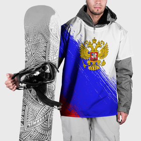 Накидка на куртку 3D с принтом Патриот Рф Герб в Новосибирске, 100% полиэстер |  | 