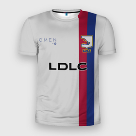 Мужская футболка 3D Slim с принтом LDLC OL форма в городе Новоалтайск, 100% полиэстер с улучшенными характеристиками | приталенный силуэт, круглая горловина, широкие плечи, сужается к линии бедра | 