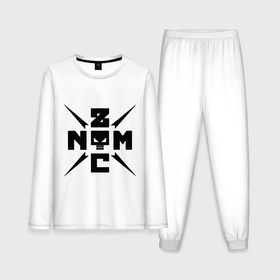 Мужская пижама с лонгсливом хлопок с принтом Noize MC logo в Петрозаводске,  |  | 