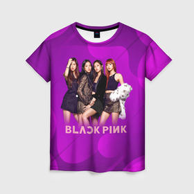 Женская футболка 3D с принтом K pop  Blackpink  girls в Тюмени, 100% полиэфир ( синтетическое хлопкоподобное полотно) | прямой крой, круглый вырез горловины, длина до линии бедер | 