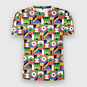 Мужская футболка 3D Slim с принтом African mode в Новосибирске, 100% полиэстер с улучшенными характеристиками | приталенный силуэт, круглая горловина, широкие плечи, сужается к линии бедра | 