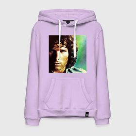 Мужская толстовка хлопок с принтом Jim Morrison One eye Digital Art в Тюмени, френч-терри, мягкий теплый начес внутри (100% хлопок) | карман-кенгуру, эластичные манжеты и нижняя кромка, капюшон с подкладом и шнурком | Тематика изображения на принте: 