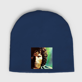 Мужская шапка демисезонная с принтом Jim Morrison One eye Digital Art в Белгороде,  |  | 