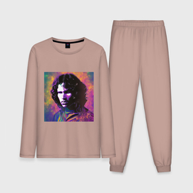 Мужская пижама с лонгсливом хлопок с принтом Jim Morrison few color digital Art в Кировске,  |  | 
