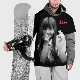 Накидка на куртку 3D с принтом Blackpink Lisa Sign of love в Кировске, 100% полиэстер |  | 