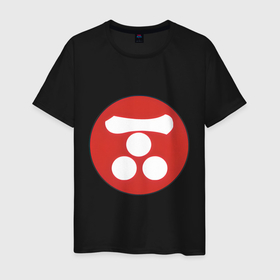 Мужская футболка хлопок с принтом Клан Мори Total War: Shogun 2 в Санкт-Петербурге, 100% хлопок | прямой крой, круглый вырез горловины, длина до линии бедер, слегка спущенное плечо. | Тематика изображения на принте: 