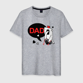 Мужская футболка хлопок с принтом dad cock в Кировске, 100% хлопок | прямой крой, круглый вырез горловины, длина до линии бедер, слегка спущенное плечо. | 