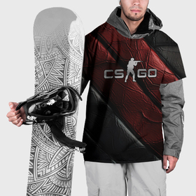 Накидка на куртку 3D с принтом CS GO dark  red texture , 100% полиэстер |  | 