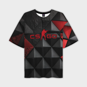 Мужская футболка oversize 3D с принтом CS GO abstract texture ,  |  | 