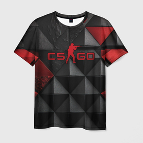 Мужская футболка 3D с принтом CS GO abstract texture в городе Новоалтайск, 100% полиэфир | прямой крой, круглый вырез горловины, длина до линии бедер | 