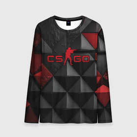 Мужской лонгслив 3D с принтом CS GO abstract texture в городе Новоалтайск, 100% полиэстер | длинные рукава, круглый вырез горловины, полуприлегающий силуэт | 