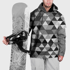 Накидка на куртку 3D с принтом геометрические фигуры треугольник в Новосибирске, 100% полиэстер |  | 
