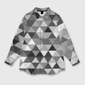 Мужская рубашка oversize 3D с принтом геометрические фигуры треугольник в Белгороде,  |  | 