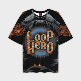 Мужская футболка oversize 3D с принтом Герой и Лич   Loop hero ,  |  | 