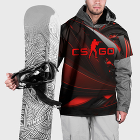 Накидка на куртку 3D с принтом CS GO red and black в Екатеринбурге, 100% полиэстер |  | 