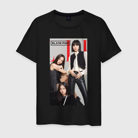 Мужская футболка хлопок с принтом Blackpink  poster в Рязани, 100% хлопок | прямой крой, круглый вырез горловины, длина до линии бедер, слегка спущенное плечо. | 